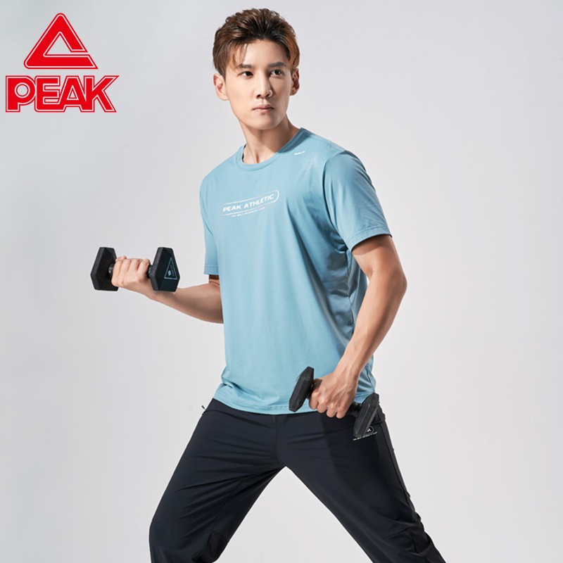 Áo thun Thể Thao Chính Hãng Cao Cấp PEAK F6222401, chuyên cho Chạy bộ, thoáng khí, nhanh khô, thấm hút mồ hôi, co giãn