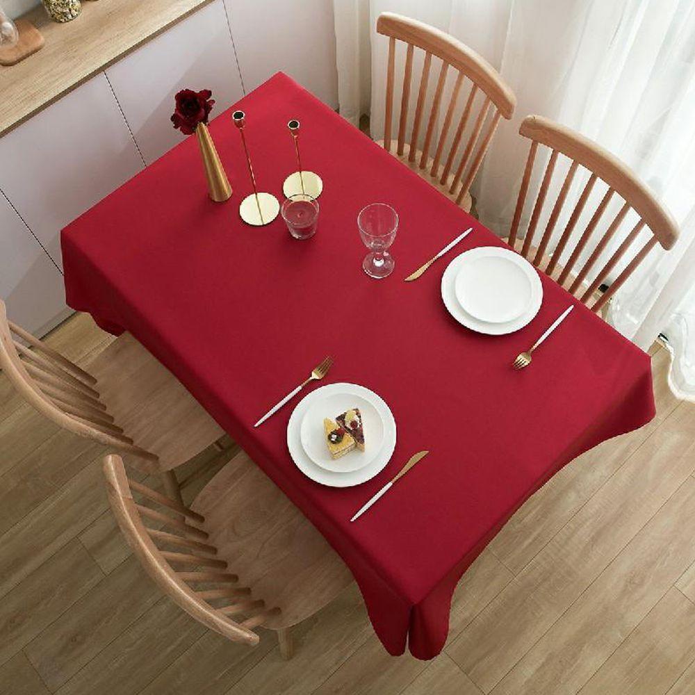 Khăn Trải Bàn Màu Ngà Có Thể Giặt Được Ốp