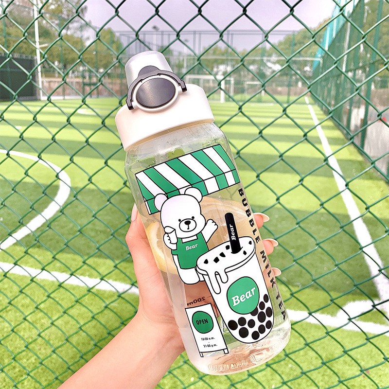 Bình nước dung tích 800ml kèm ống hút tiện dụng - UniLabel