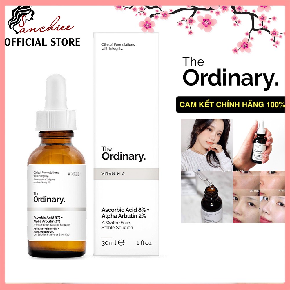 [𝘊𝘩𝘪́𝘯𝘩 𝘏𝘢̃𝘯𝘨] serum làm sáng, mờ nám tàn nhang Vitamin C và Arburin The Ordinary Ascorbic Acid 8% Alpha Arbutin 2%