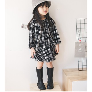,set dạ gồm váy + áo khoác BG