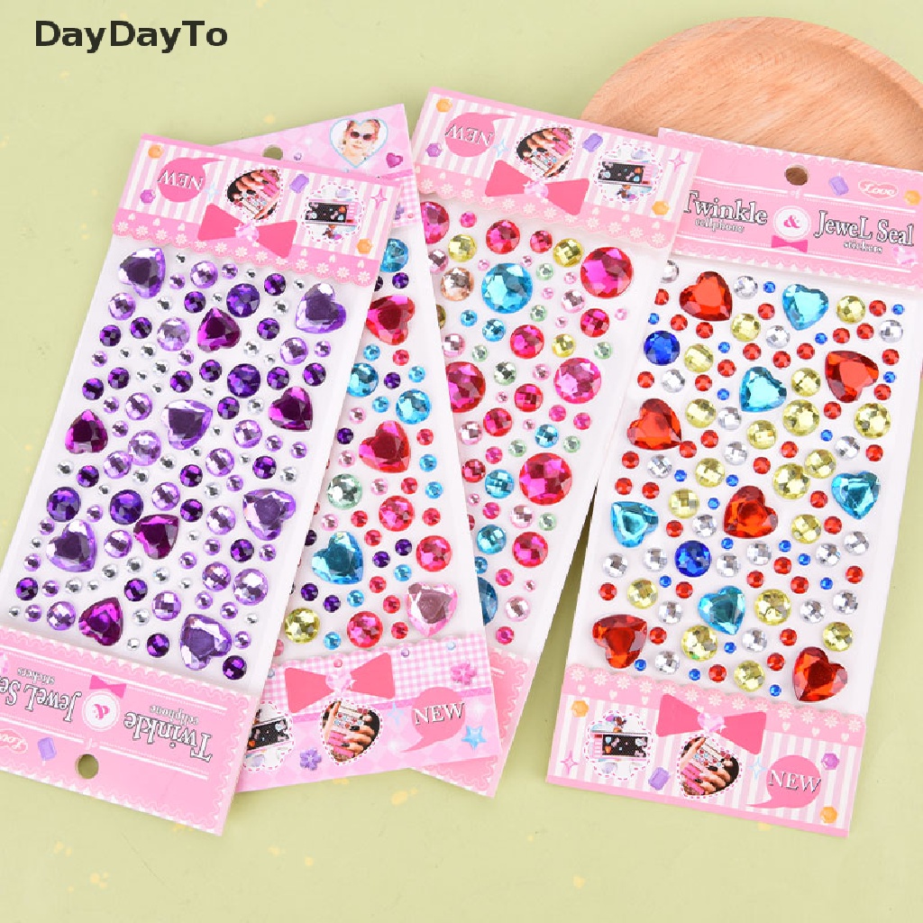 Sticker Dán Tường Bằng Acrylic Họa Tiết Kim Cương 3D DIY Dành Cho Trẻ Em