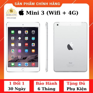 Máy tính bảng Apple iPad mini 3 Cellular - Hàng cũ - 16GB, Wifi + 3G/ 4G, 7.9 inch