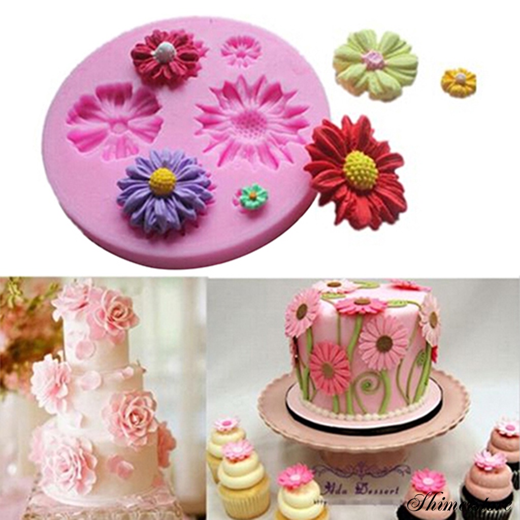 Khuôn Silicone Làm Bánh Hình Hoa Hướng Dương 3D Độc Đáo