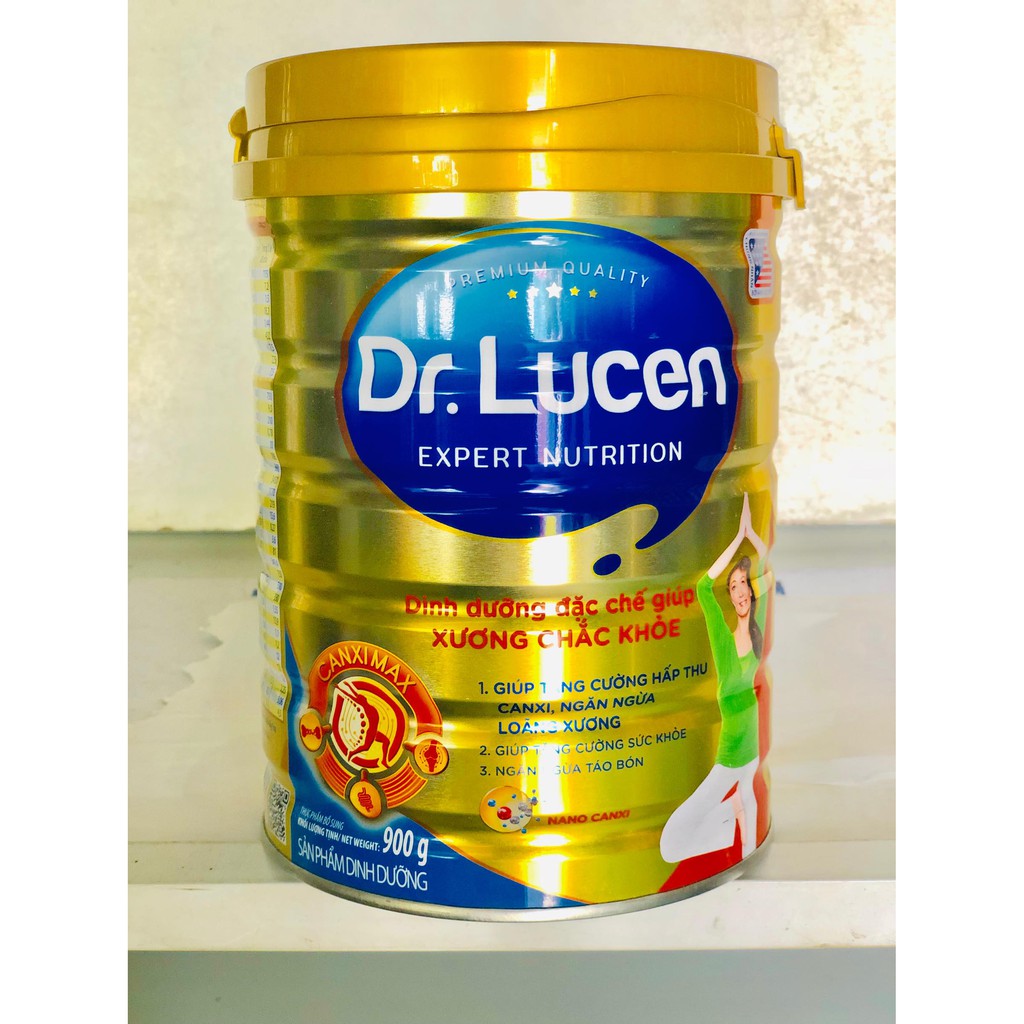 Sữa bột Dr.Lucen Canxi 900g (1lon tặng 1 áo mưa, 3lon tặng 1 ấm đun, 4lon tặng 1 cân điện tử)