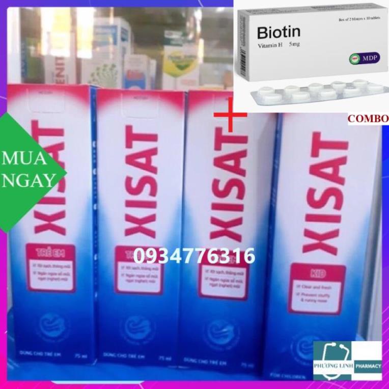 Combo Biotin 5mg+ XỊT MŨI EM BÉ XISAT