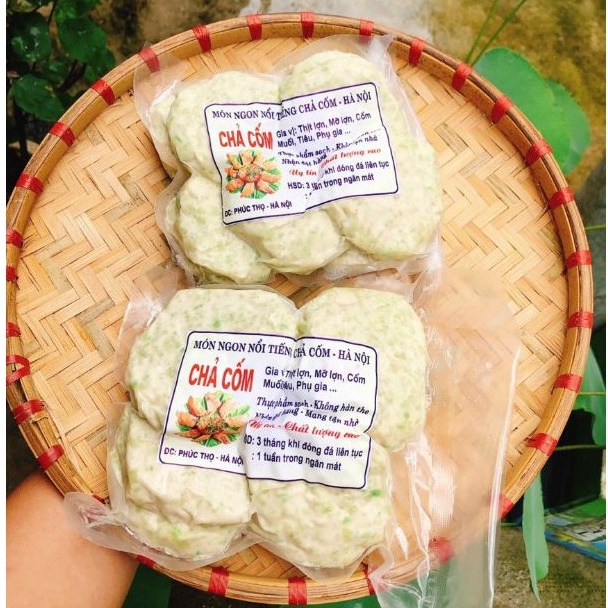 CHẢ CỐM GỐC HÀ NÔI  -Cốm thơm và vị dẻo bên trong của cốm Hà Nội | Hàng sẵn - Giao Nhanh - Khuyến Mãi