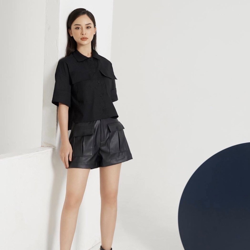 Áo sơ mi croptop cơ bản cho nữ Caffeine Studio