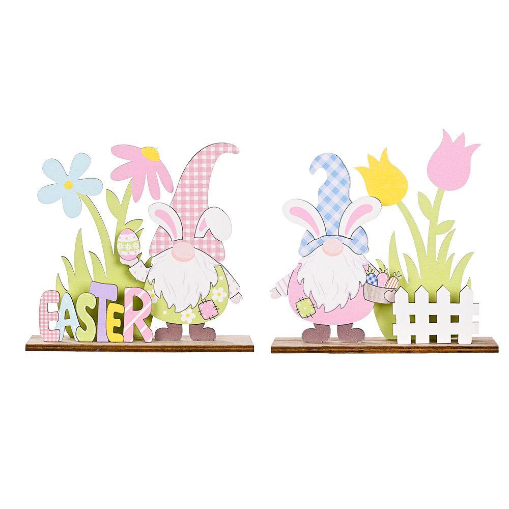 CONOPERY Phụ Kiện Trang Trí Nhà Cửa Bằng Gỗ In Chữ Happy Easter Độc Đáo DIY
