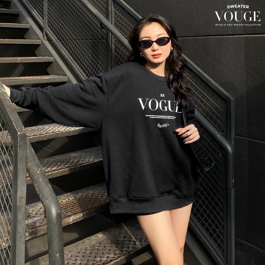 Áo sweater Vogue chất nỉ bông mềm mịn không xù