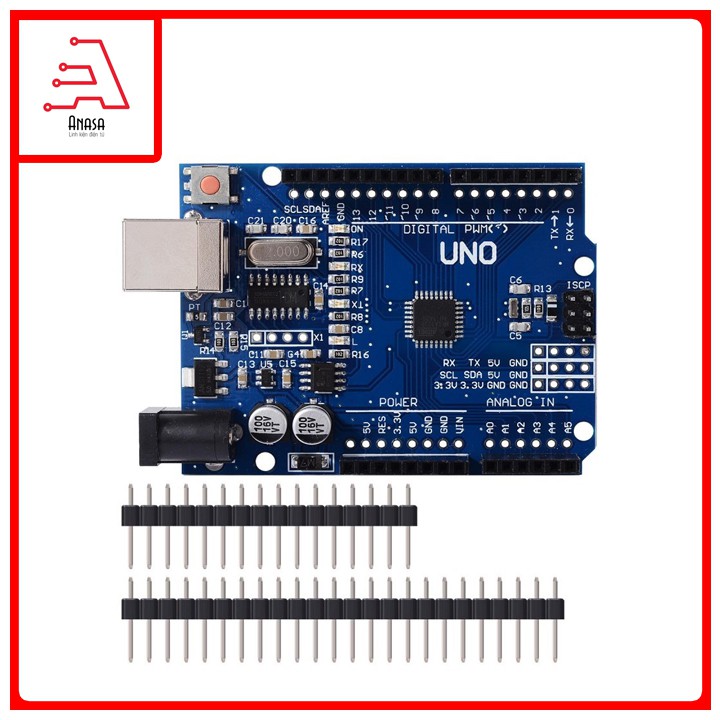 KIT Arduino UNO R3 chíp dán CH340 tặng kèm cáp nạp code chất lượng cao