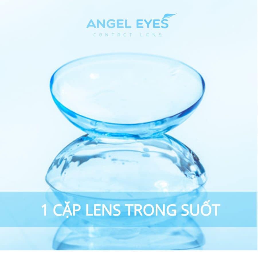 Kính Áp Tròng / Lens mắt không màu TRONG SUỐT không giãn đeo được 8-12h ĐỘ CẬN 0-15