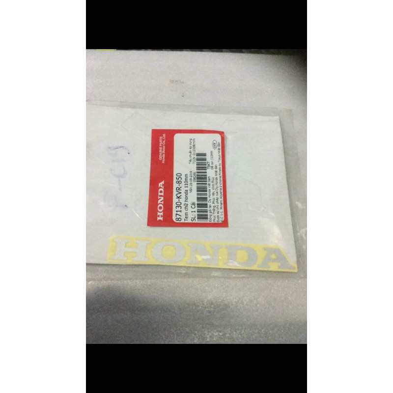 Tem Chính Hãng Honda