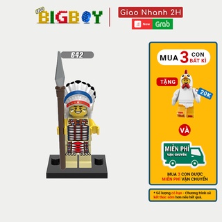 Nhân vật Lego Minifigures Series 19 chief 642
