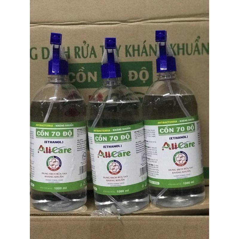 Cồn 70 độ AliCare 1000ml kháng khuẩn
