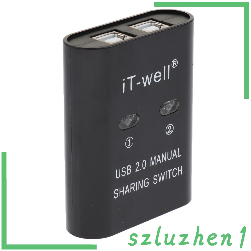 (Hi-Tech) Usb 2.0 Sharing Switch Kvm 2 Port Hub Cho Máy In, Máy Scan