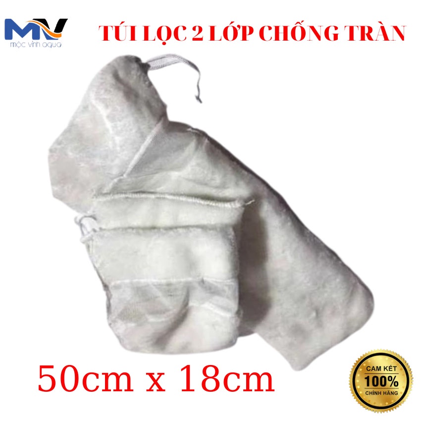 Túi lọc 2 lớp chống tràn cho hồ cá kích thước 50x18 cm