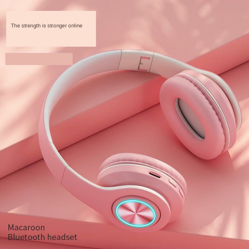Macaron Bluetooth Headset Headset Subwoofer Mobile Phone Wireless Headset Pc Game Headphone Earphones Headset Gaming