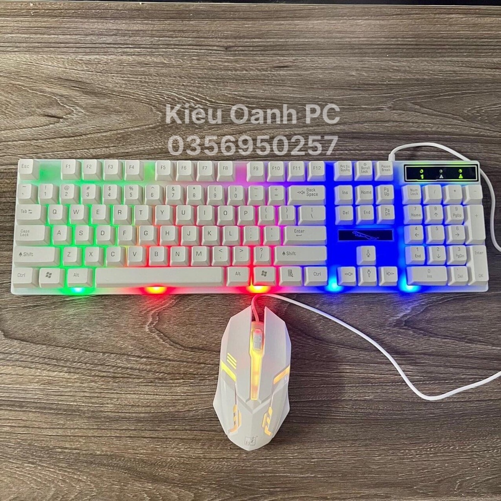 Bộ bàn phím kèm chuột máy tính - bàn phím Giả Cơ Con Báo G21 G21B PRO 2023 Có LED 7 Màu Ấn Tượng