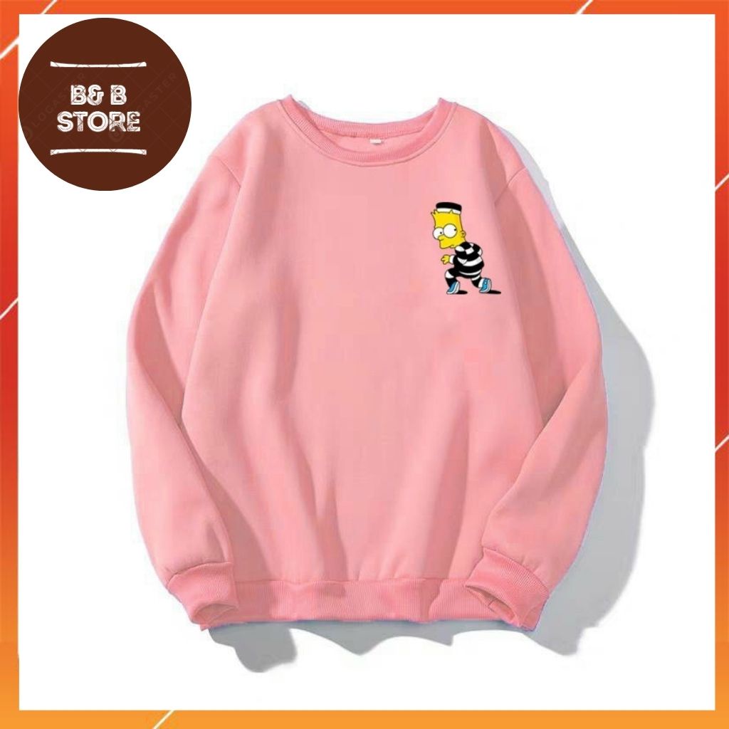 [ HÓT CỰC HÓT ] ÁO SWEATER NỈ UNISEX FORM NAM NỮ IN NHOK SIMPSON SIÊU DỄ THƯƠNG