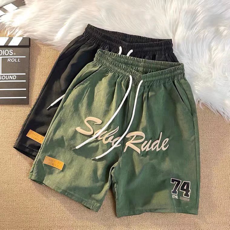 Quần Short Thể Thao Dáng Rộng Phong Cách Hip Hop 2 Màu Size M-3XL Thời Trang Cá Tính Cho Nam