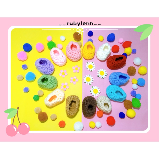 Giày len cho doll 10cm,15cm,20cm