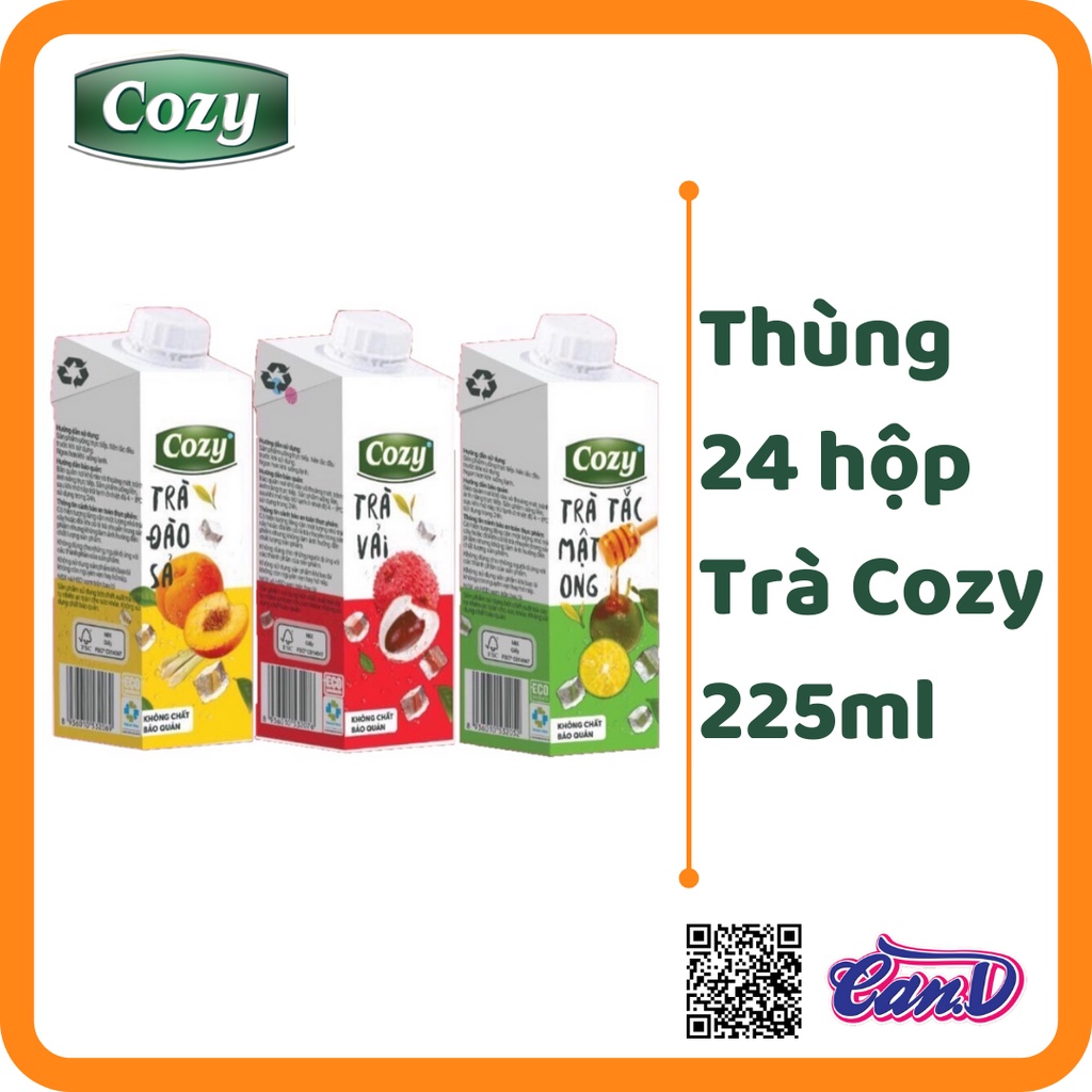 ( Bán sỉ ) Thùng 6 lốc Lốc 4 hộp Trà Cozy 225ml/ hộp