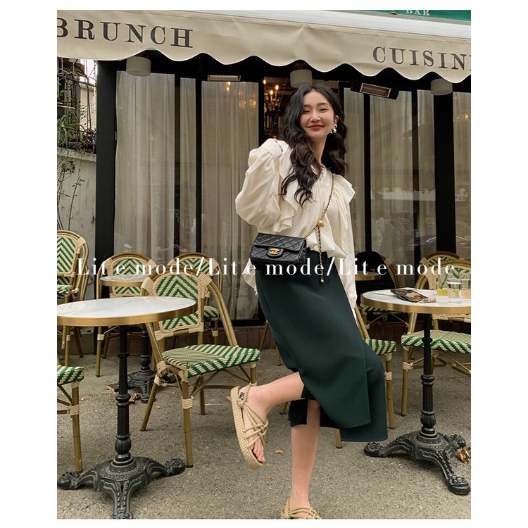 Áo Sơ Mi Tay Phồng Dài Thời Trang Mùa Xuân Mới Cho Nữ 2022