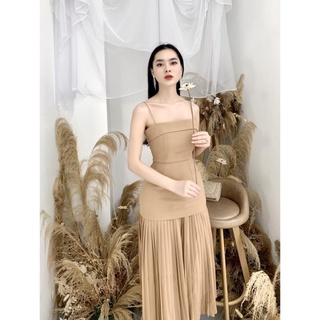 ⚡️⚡️ đầm hai dây ôm body váy xoè xếp ly