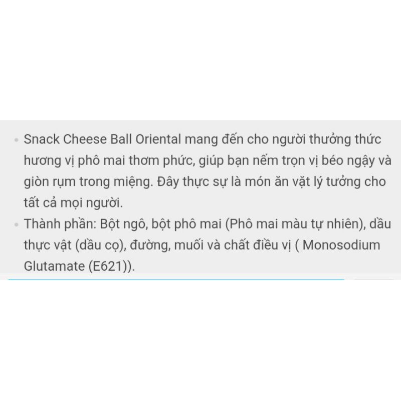 Snack Cheese Balls 112g ( Hàng có sẵn)