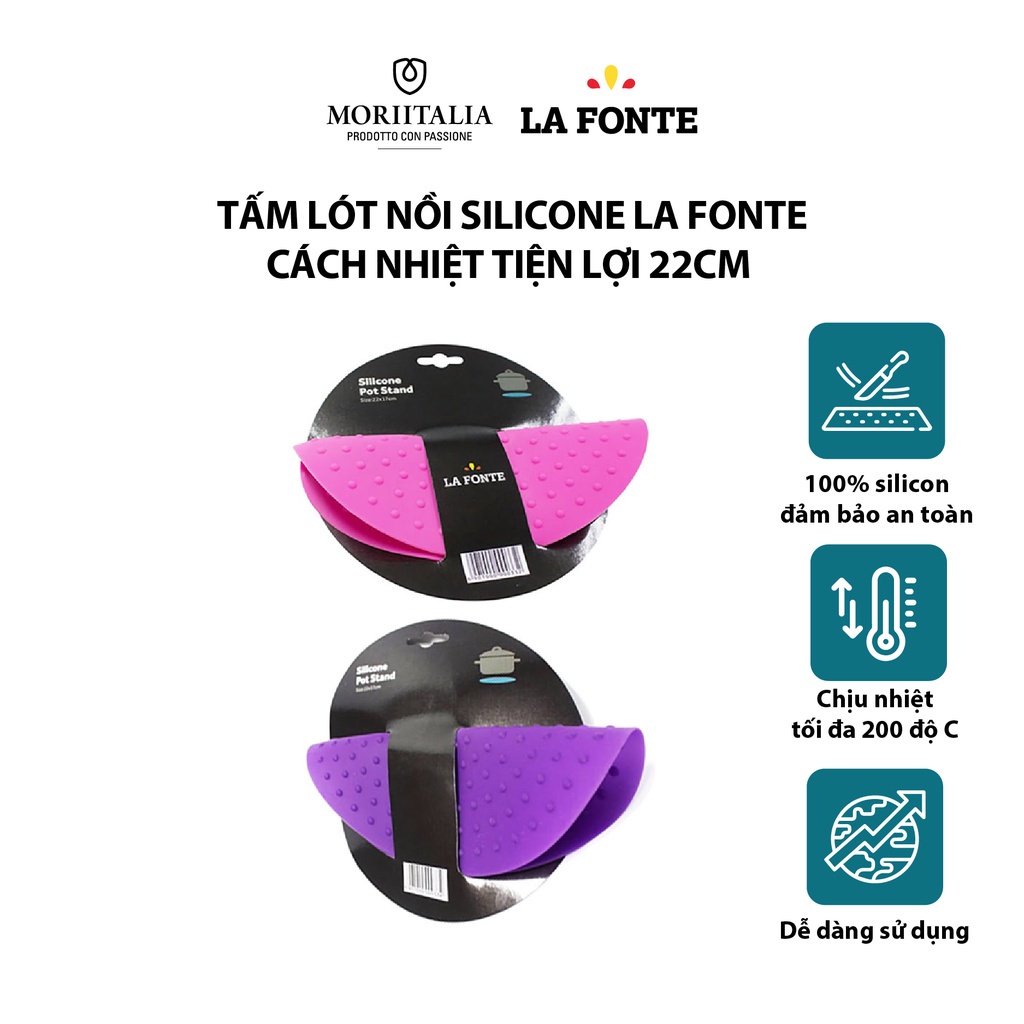 Tấm lót nồi silicone La Fonte cách nhiệt tiện lợi Moriitalia YY20385