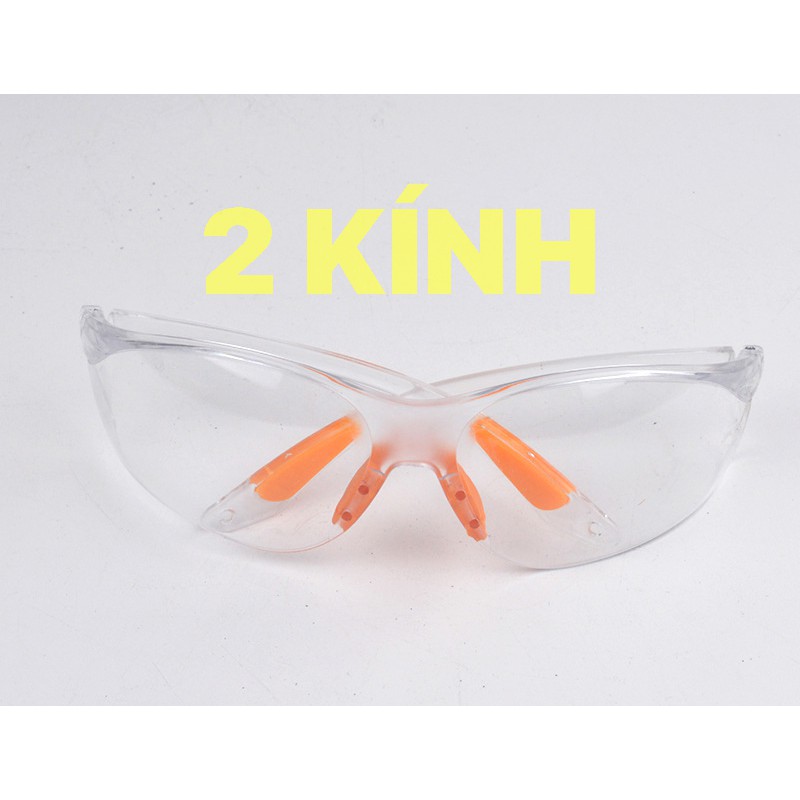 COMBO 2 cái Kính chạy xe chắn gió gọng mềm chống gãy 2B656 (trong suốt)