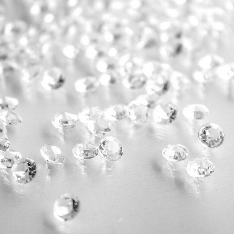 Bộ 1000 Viên Đá Pha Lê acrylic Trong Suốt 3-10mm Dùng Trang Trí