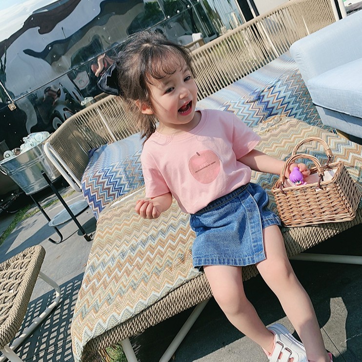 Quần short denim giả váy Hàn Quốc cho bé gái