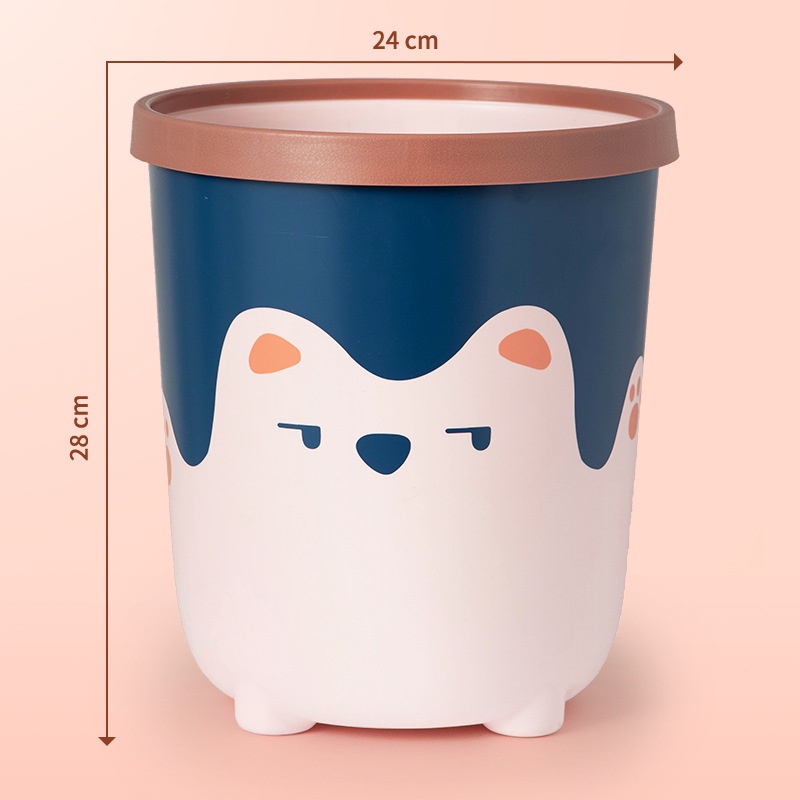 Có thể bán buôn Thùng rác Hình chú gấu dễ thương Dung tích lớn cho Phòng tắm ngủ bếp khách Virgina056 Hàng giao ngay