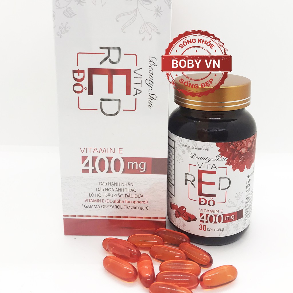 Vitamin E Đỏ 400mg - Beauty Skin Vita Red (Lọ 30 viên)