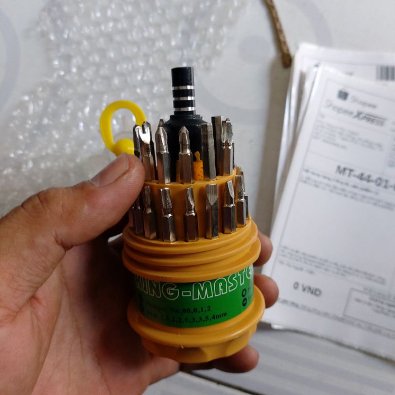 Bộ tua vít 31 chi tiết chính hãng king master mới full box - Tua vit đa năng