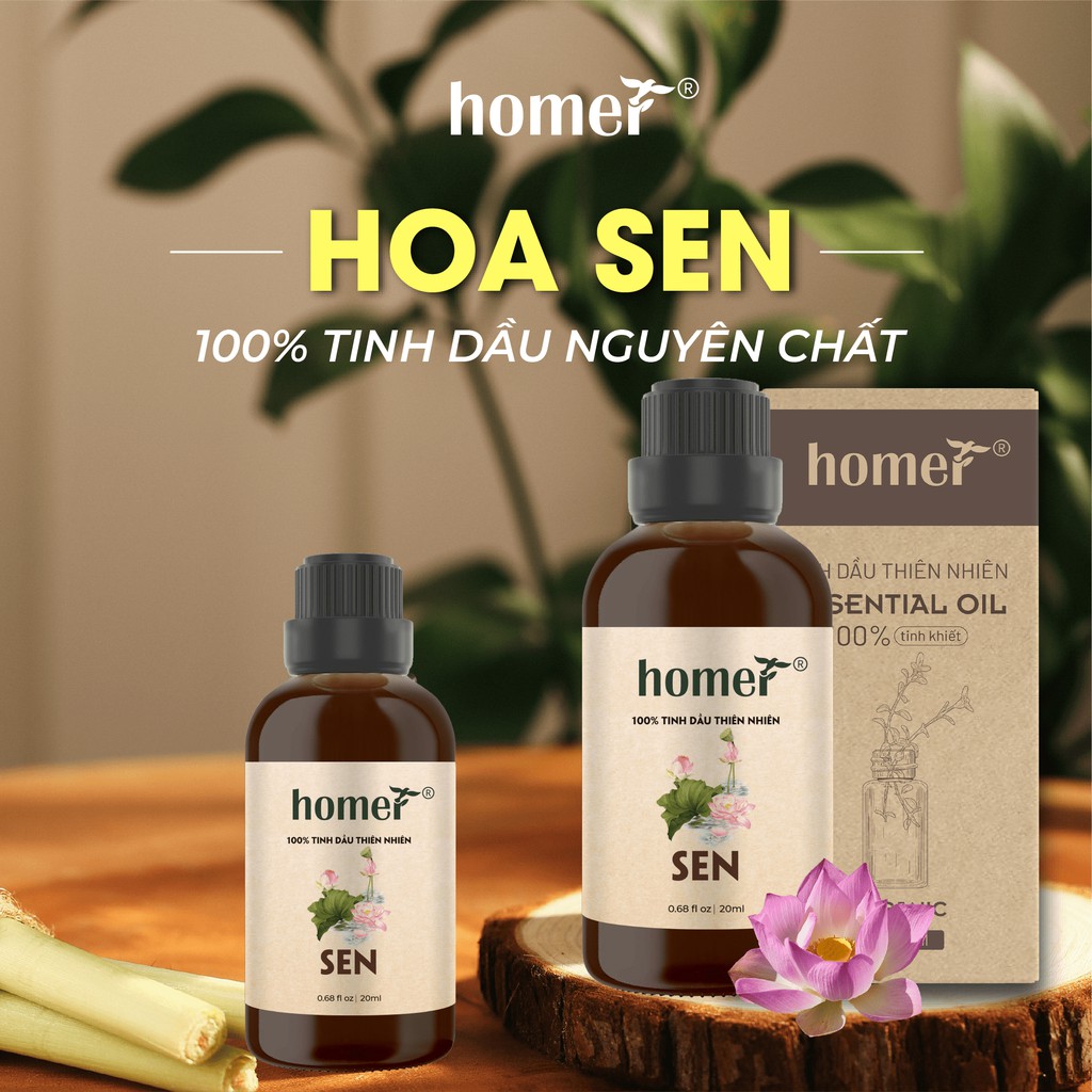 Tinh dầu Sen Việt Nam Homer - Lotus Essential Oil - đạt chuẩn chất lượng kiểm định