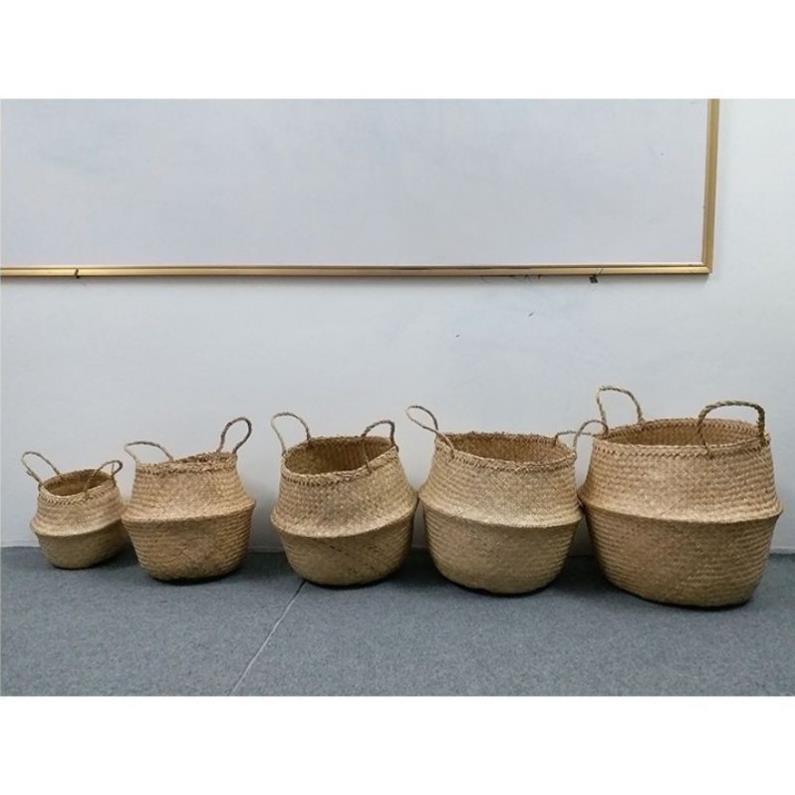 Tre tự nhiên- Túi cói giỏ cói size 30cm trồng cây đựng đồ đa năng -Mây tre đan việt