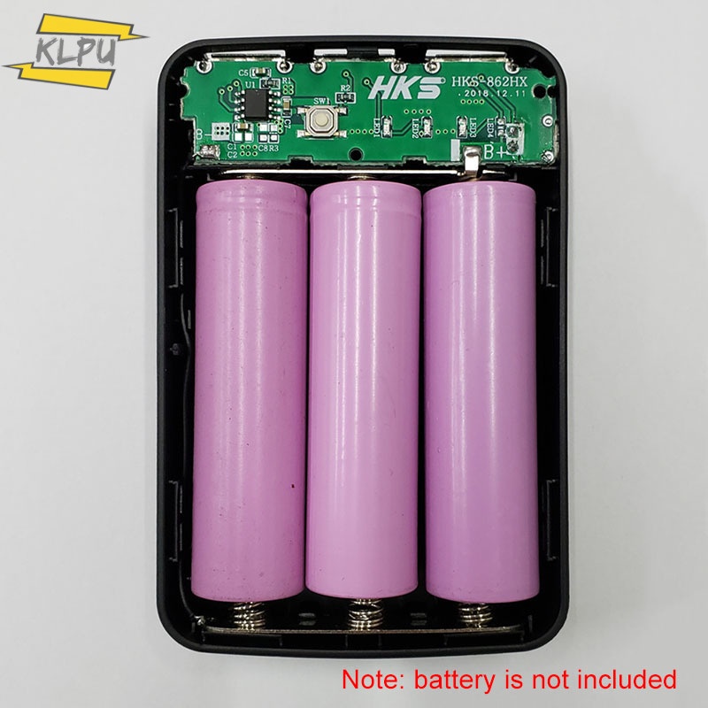 Set 3 Vỏ Pin Sạc Dự Phòng 18650 3 Cổng Usb Diy