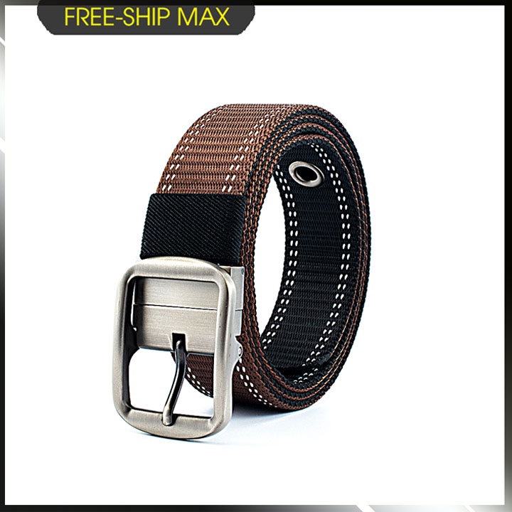 Thắt lưng vải nam chất liệu canvas Size 3.8 x 115cm,khóa kim loại,sử dụng 2 mặt dây phong cách thời trang độc đáo bền đẹ