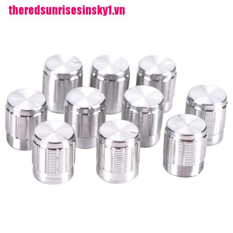 (3C) Nút Chỉnh Âm Lượng Hợp Kim Nhôm Bạc 15x17mm