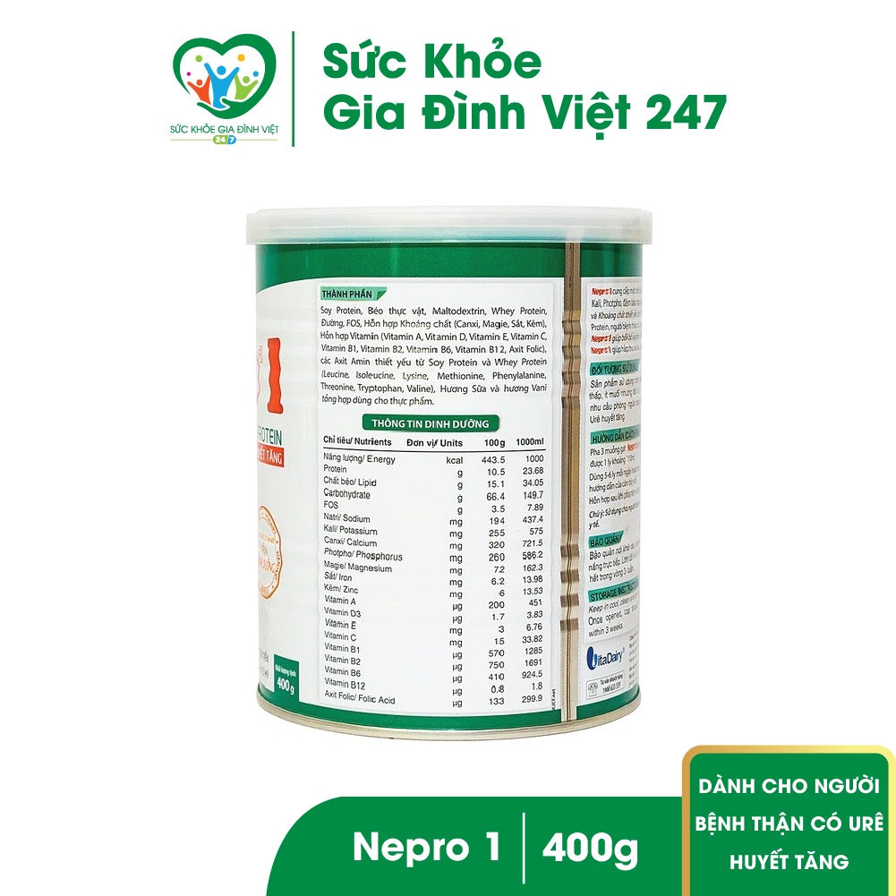 Sữa nepro 1 400G - Dành cho người bệnh thận