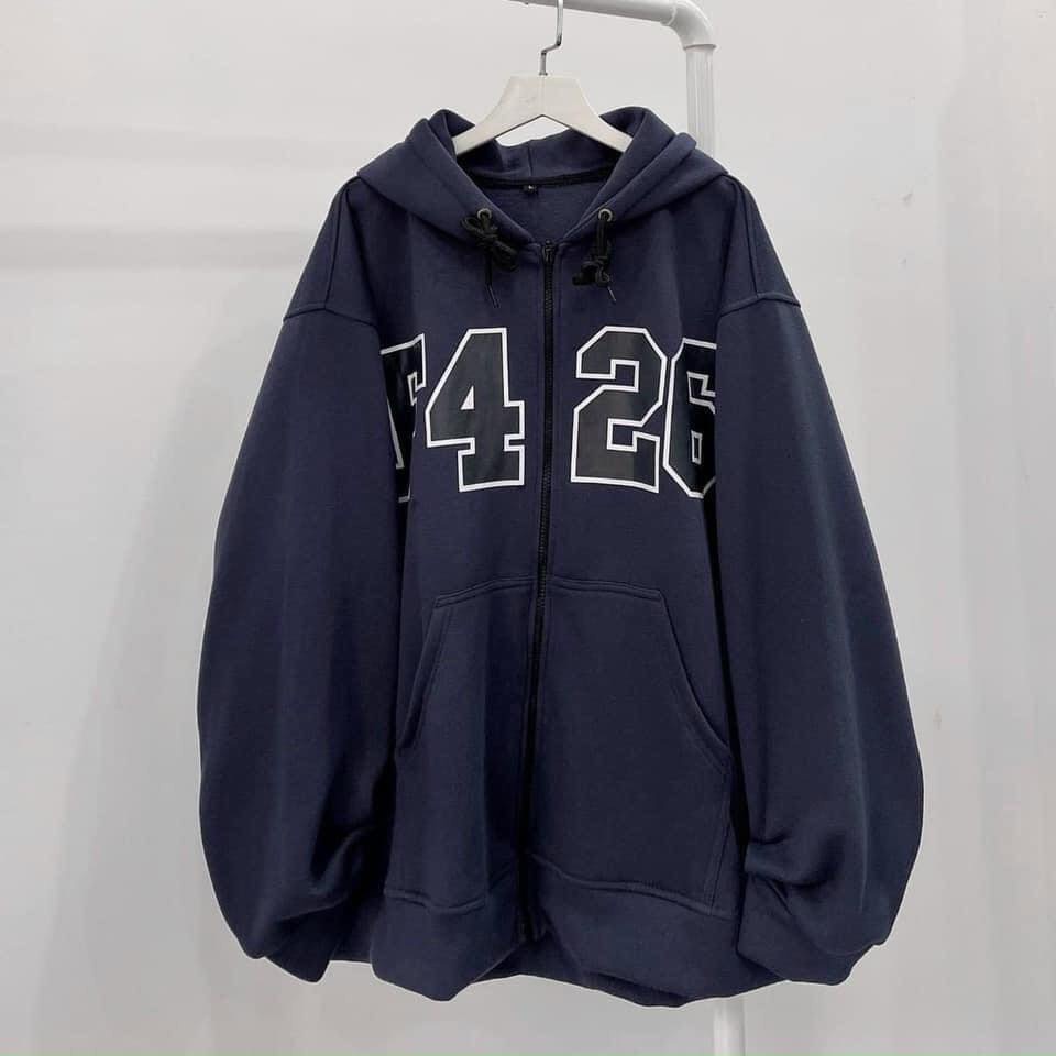 Áo Khoác Nỉ F426 JOLIE Unisex  🌸 Hoodie zip form rộng tay bồng, sweater in hình đẹp cá tính nam nữ Ulzzang 🌸