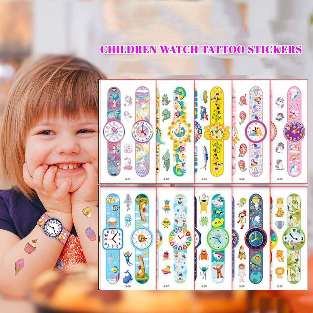 Hình Xăm Dán Chống Thấm Nước Họa Tiết Hoạt Hình Vui Nhộn Dành Cho Bé Gái