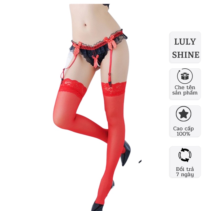 Đồ lót gợi cảm Luly Shine, Set đồ lót 3 chi tiết áo lót ren, đai nịt và quần lọt khe sexy