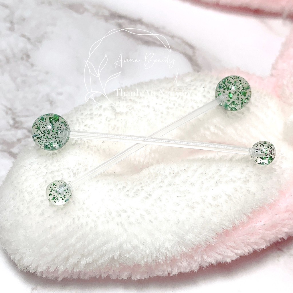 Khuyên rốn dành cho những bạn bầu bí bằng nhựa sinh học JOLLY không gây kích ứng da xỏ khuyên