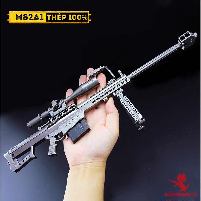 Mô Hình PUBG Barret Max Size Tặng Kèm Full Phụ Kiện Và Kệ Trưng Bày 19cm