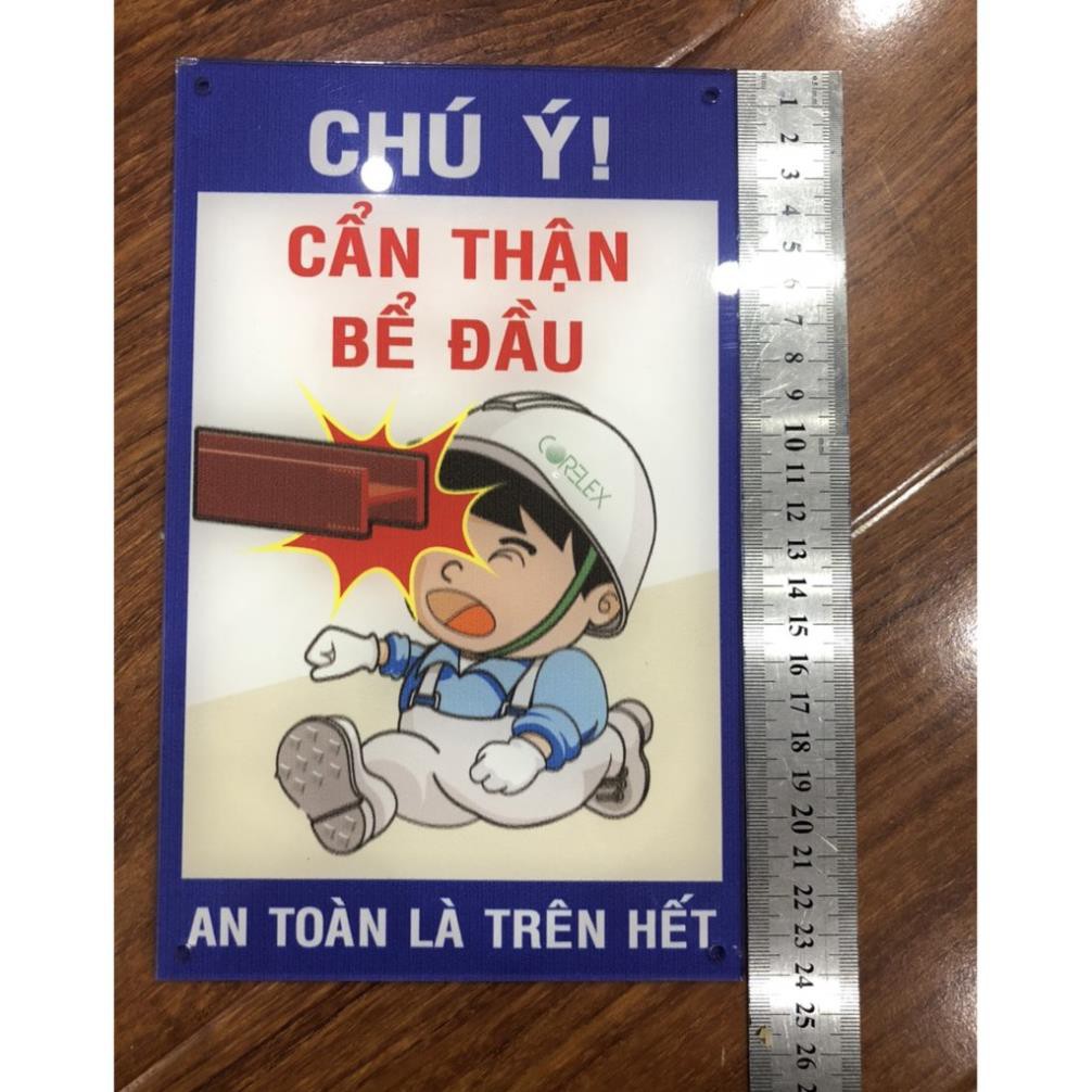 KHUYẾN MÃI - Biển báo an toàn, biển báo công trình chất liệu mica nhiều mẫu lựa chọn 15cm x 20cm