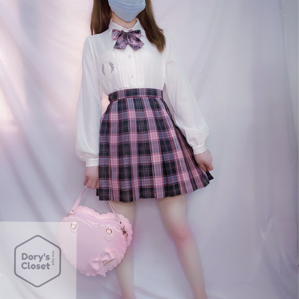 [Sẵn] Chân váy JK Nhật Bản phong cách pink and black nhà Dory | BigBuy360 - bigbuy360.vn